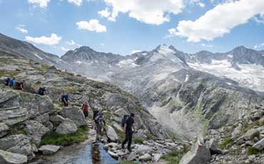 Wanderer in den Alpen