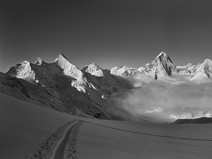 Bergpanoramen Winter