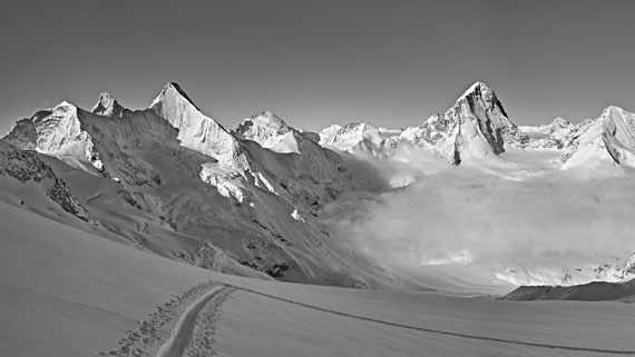 Februar: Ober Gabelhorn, Dent Blanche