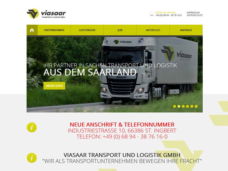 Website Transport und Logistik