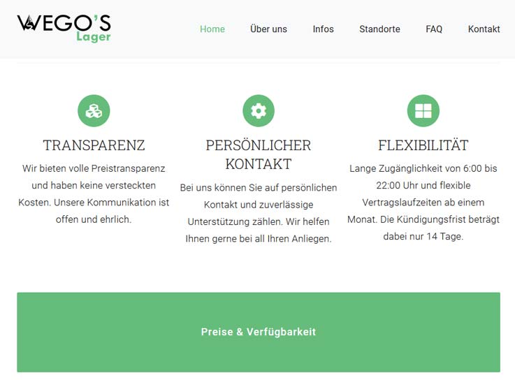 Website WEGOs Lager